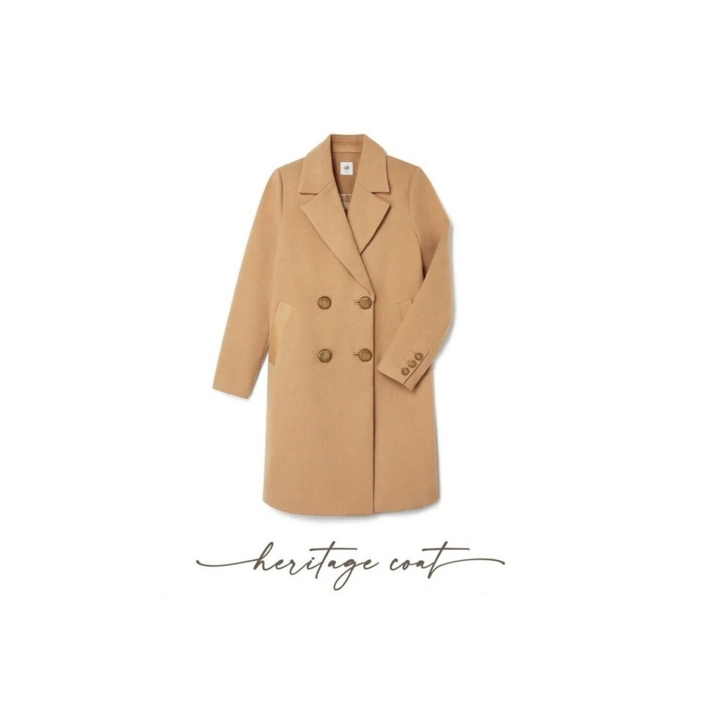 Cabo Heritage #4113 Tan Double Breasted Coat Sz XS